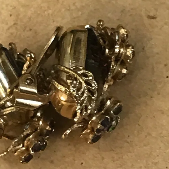 Rare Vintage Alice CAVINESS Purple Art Glass Rhinestone Tassel Designer Set - Picture 9 of 16